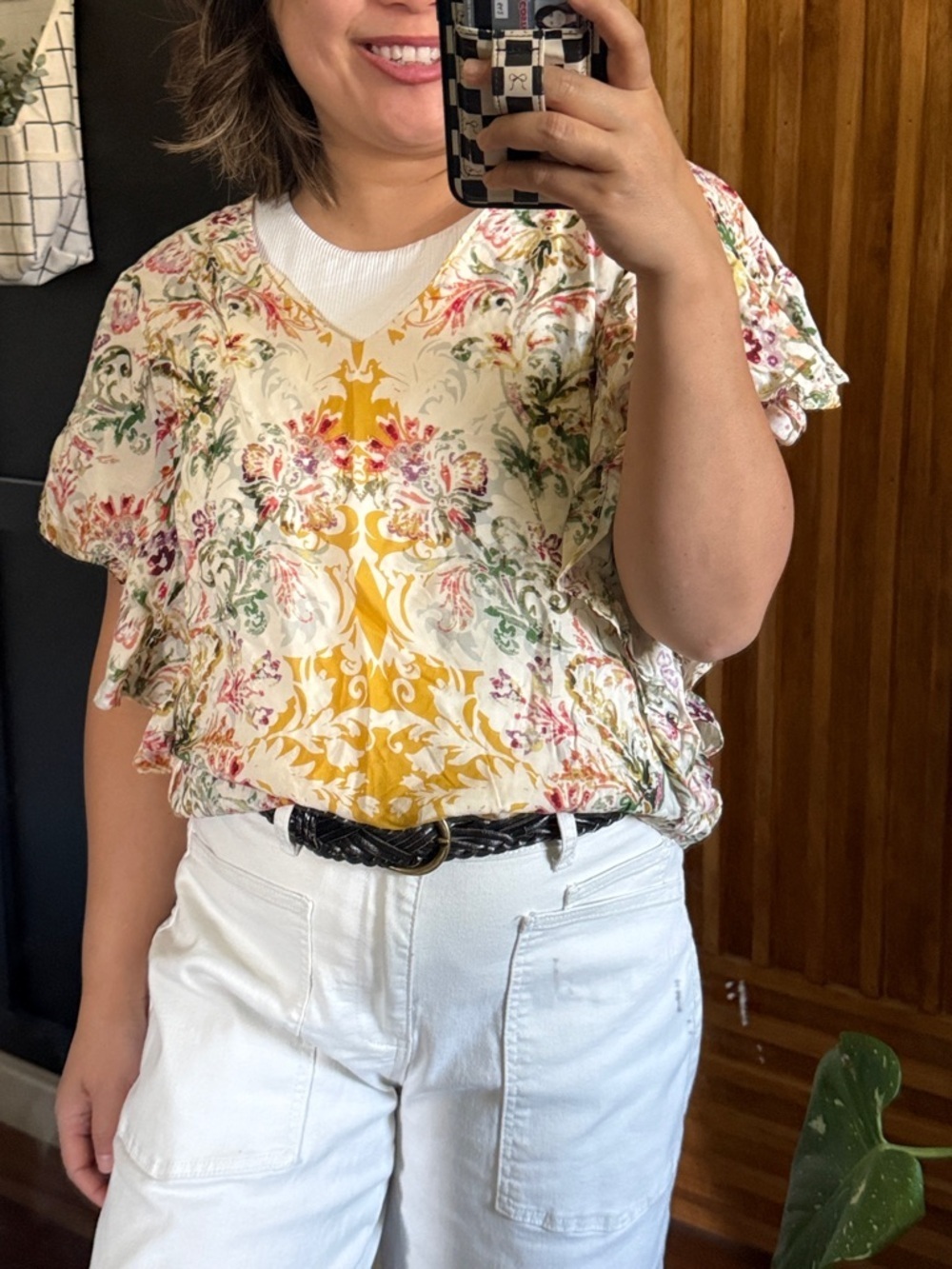 Sundance Arabella 100% Rayon Ruffle Flutter Sleeve Blouse. Size S